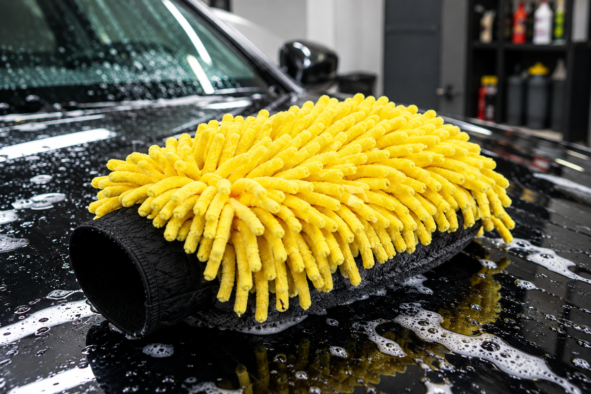 Guante de Microfibra para Lavar el Coche sin Rayar la Pintura