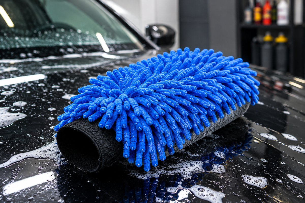 Guante de Microfibra para Lavar el Coche sin Rayar la Pintura